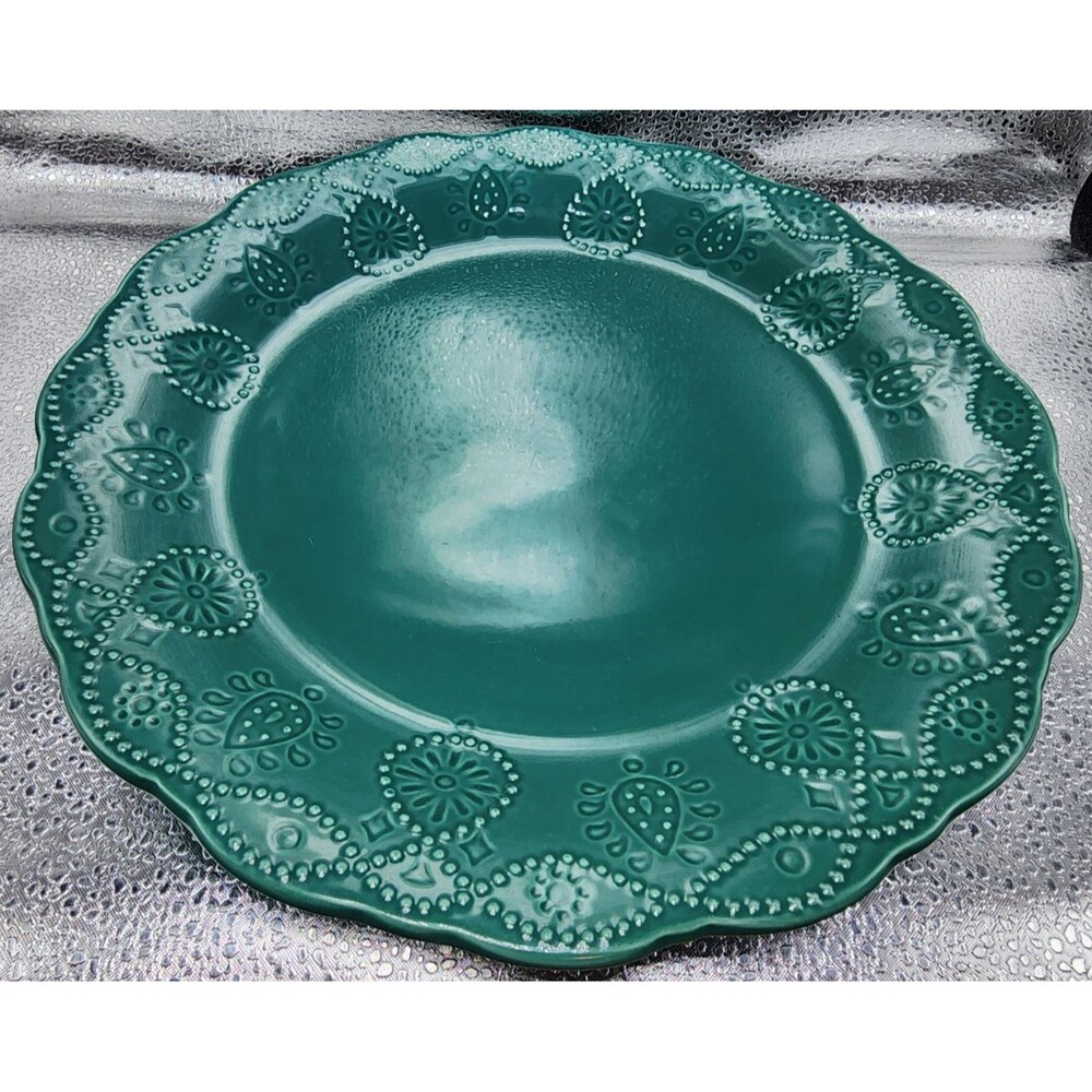 Pioneer Woman Teal Cowgirl Lace Dinner Plates (Set of 4) READ LISTING! - Picture 14 of 16